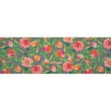 Super Soft Stretch Polyester Jersey - Neon Pink, Orange and Green Florals on Gray - Deadstock