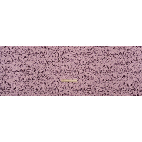 Stretch Polyester Woven - Dusty Lilac and Aubergine Abstract Tie Dye - Deadstock