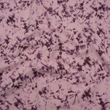 Stretch Polyester Woven - Dusty Lilac and Aubergine Abstract Tie Dye - Deadstock