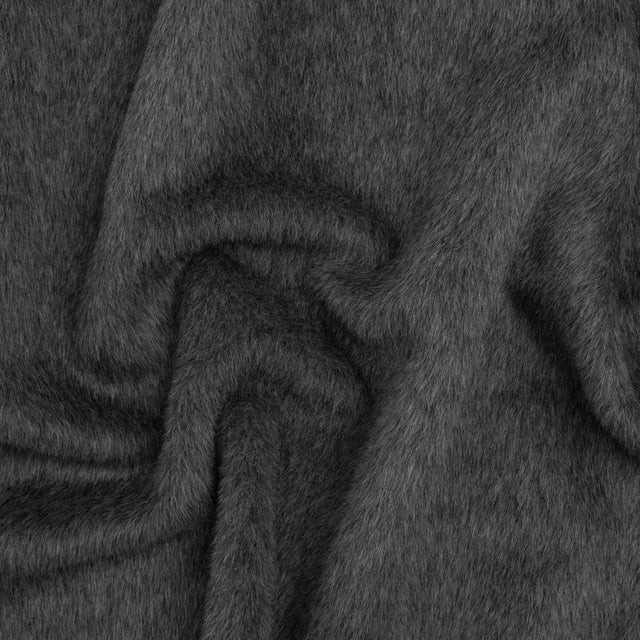 Alpaca Wool Coating Single Face - Charcoal