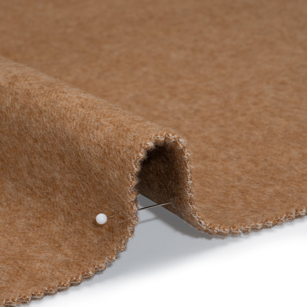 Alpaca Wool Coating Double Face - Brown