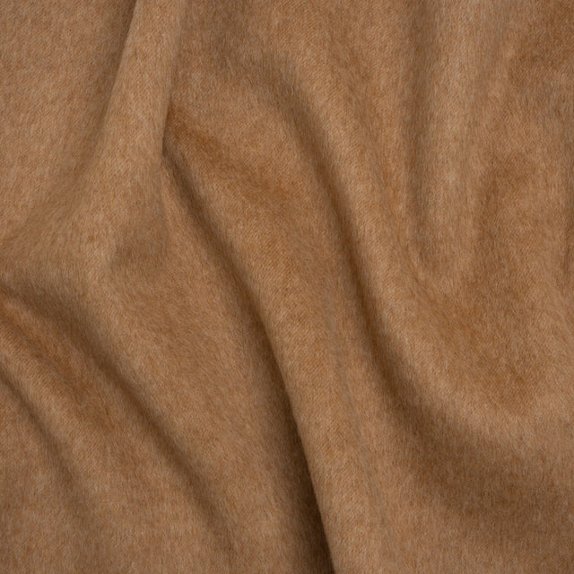 Alpaca Wool Coating Double Face - Brown