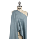 Brushed Lightweight Wool Blend Coating - Light Blue - Ellamar Collection