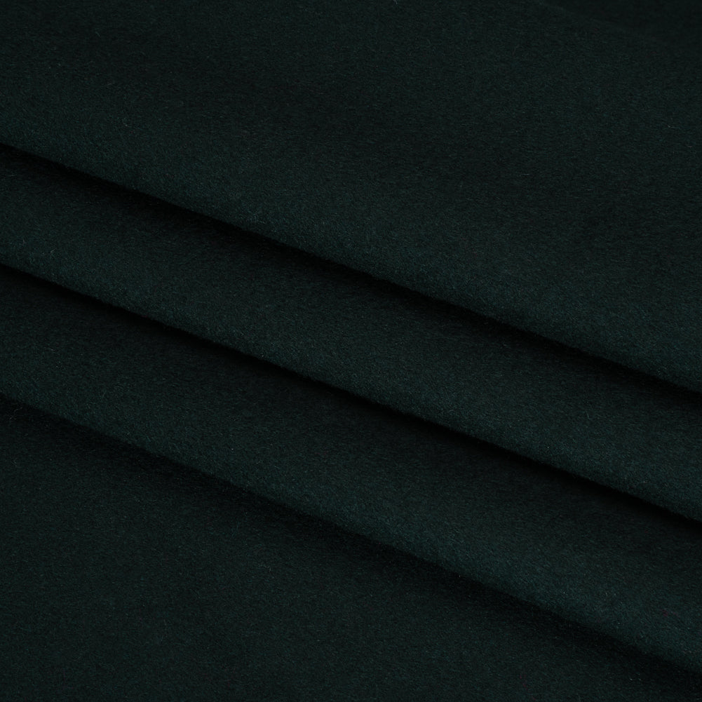 Brushed Lightweight Wool Blend Coating - Rain Forest Green - Ellamar Collection