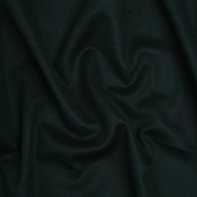 Brushed Lightweight Wool Blend Coating - Rain Forest Green - Ellamar Collection