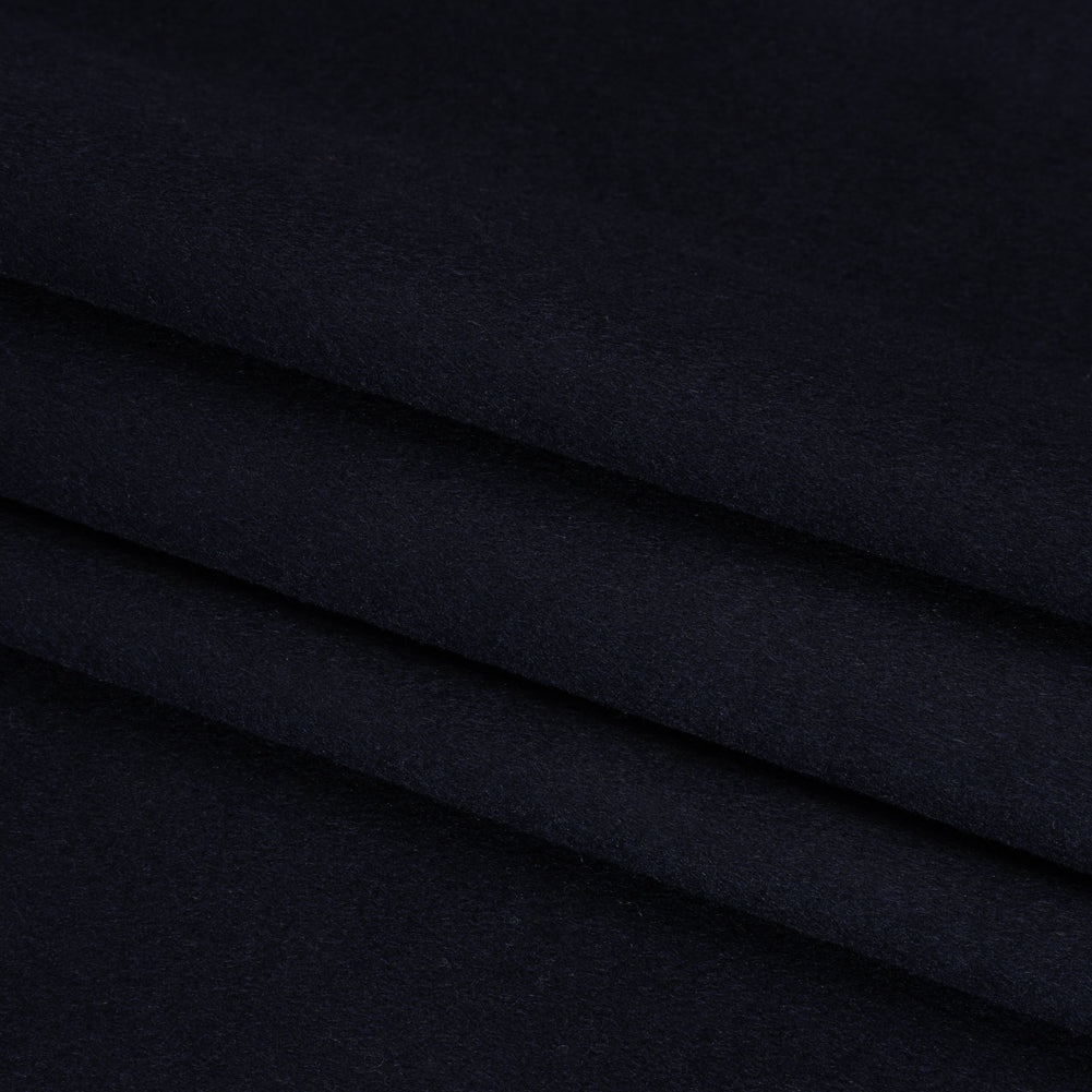 Brushed Lightweight Wool Blend Coating - Navy - Ellamar Collection