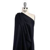 Brushed Lightweight Wool Blend Coating - Navy - Ellamar Collection