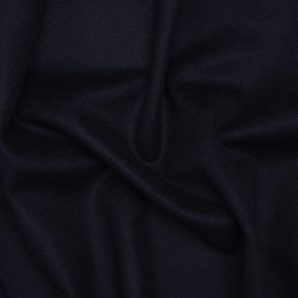 Brushed Lightweight Wool Blend Coating - Navy - Ellamar Collection