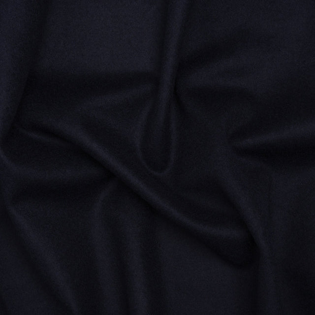 Brushed Lightweight Wool Blend Coating - Navy - Ellamar Collection