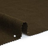 Brushed Lightweight Wool Blend Coating - Olive Brown - Ellamar Collection