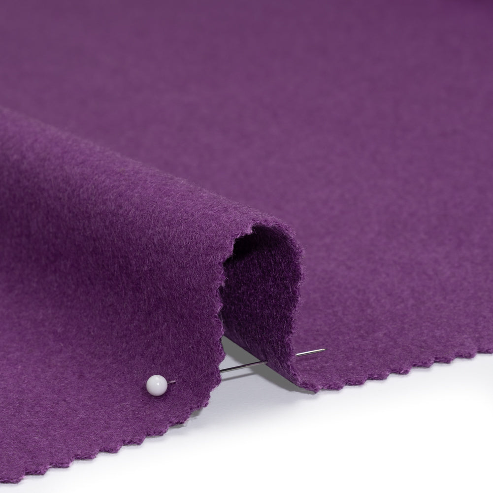 Brushed Lightweight Wool Blend Coating - African Voilet - Ellamar Collection