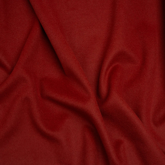 Brushed Lightweight Wool Blend Coating - Salmon Red - Ellamar Collection