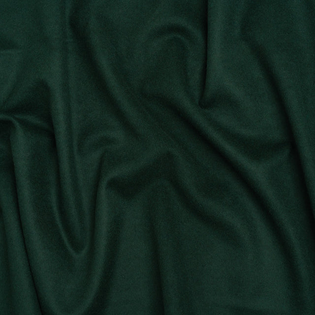 Brushed Lightweight Wool Blend Coating - Green - Ellamar Collection