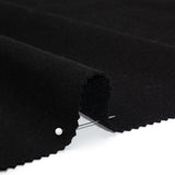 Brushed Lightweight Wool Blend Coating - Black - Ellamar Collection