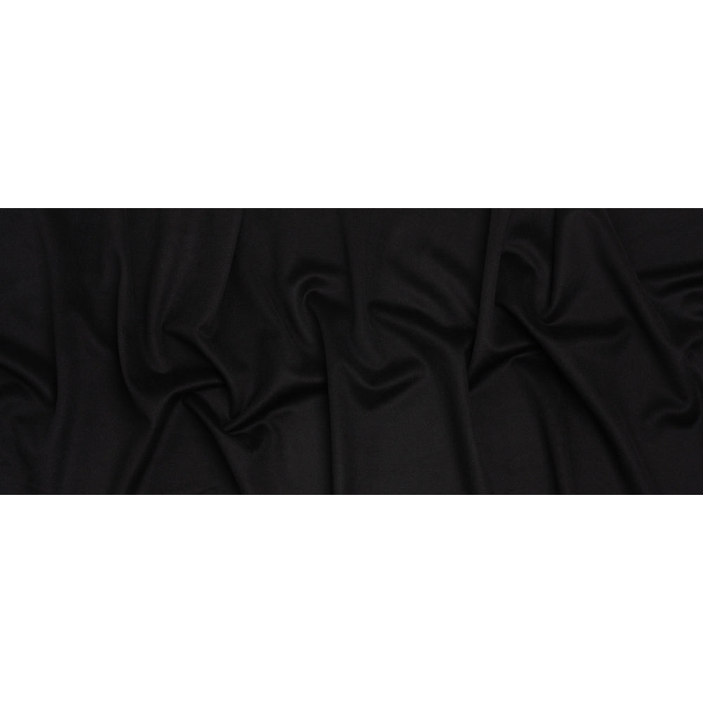 Brushed Lightweight Wool Blend Coating - Black - Ellamar Collection