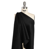 Brushed Cashmere and Wool Coating Double Face - Black