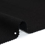 Heavy Brushed Wool Blend Twill Coating - Black