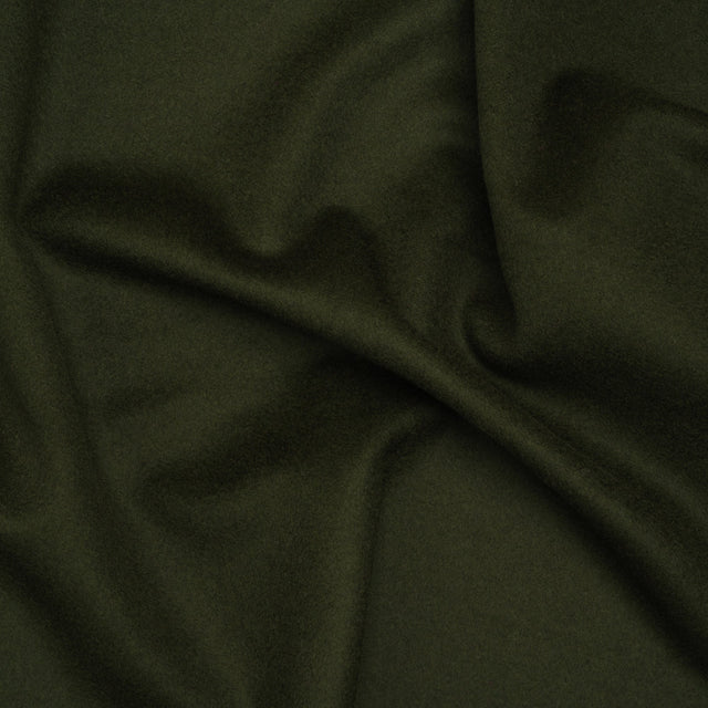 Brushed Wool Blend Coating - Kombu Green - Emery Collection