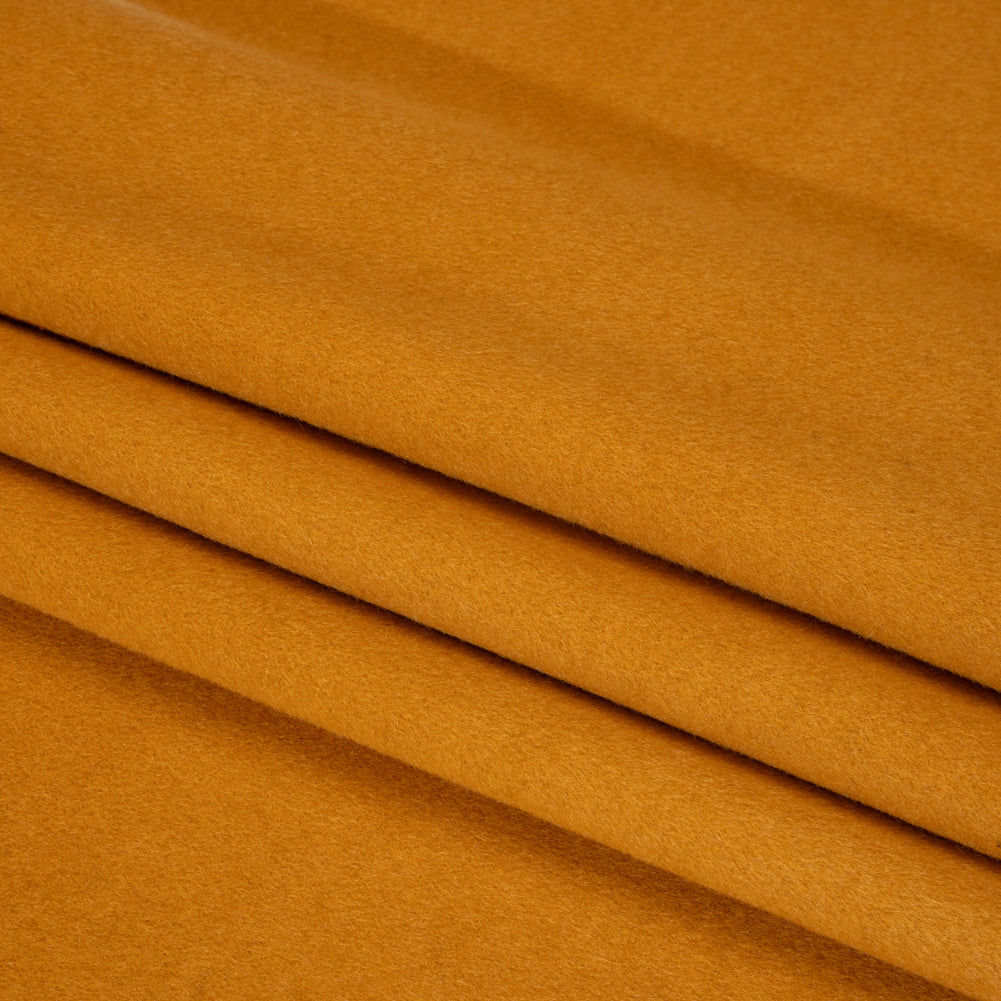 Brushed Wool Blend Coating - Marigold Yellow - Emery Collection