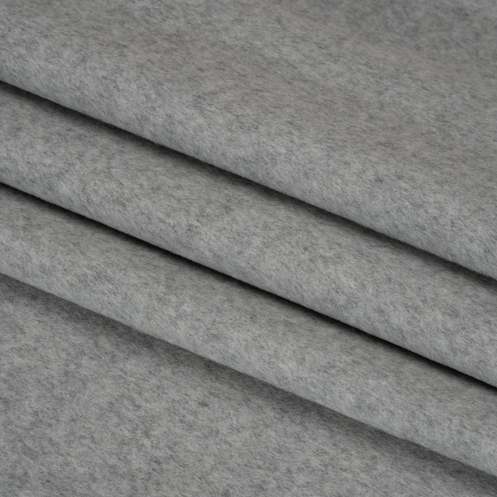 Brushed Wool Blend Coating - Light Gray - Emery Collection