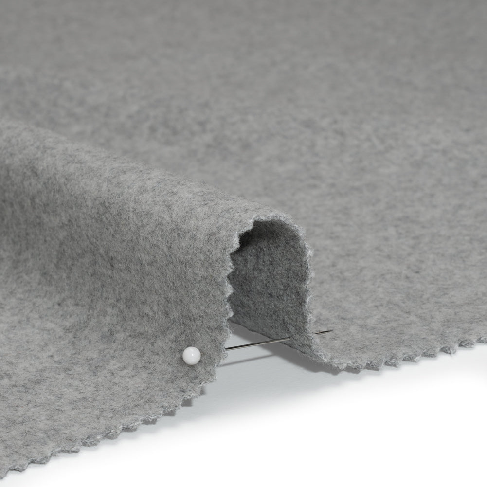 Brushed Wool Blend Coating - Light Gray - Emery Collection