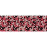 Luxury Polyester Brocade - Pale Pink, Coral and Black Abstract Brushstrokes