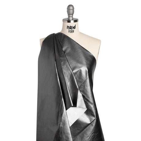 PU Coated Tyvek - Metallic Gunmetal Gray