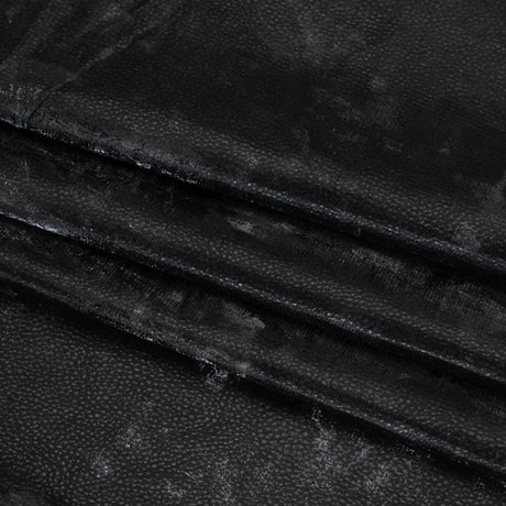 PU Coated Tyvek - Tactile Black Faux Leather Look