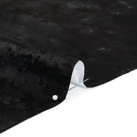 PU Coated Tyvek - Tactile Black Faux Leather Look