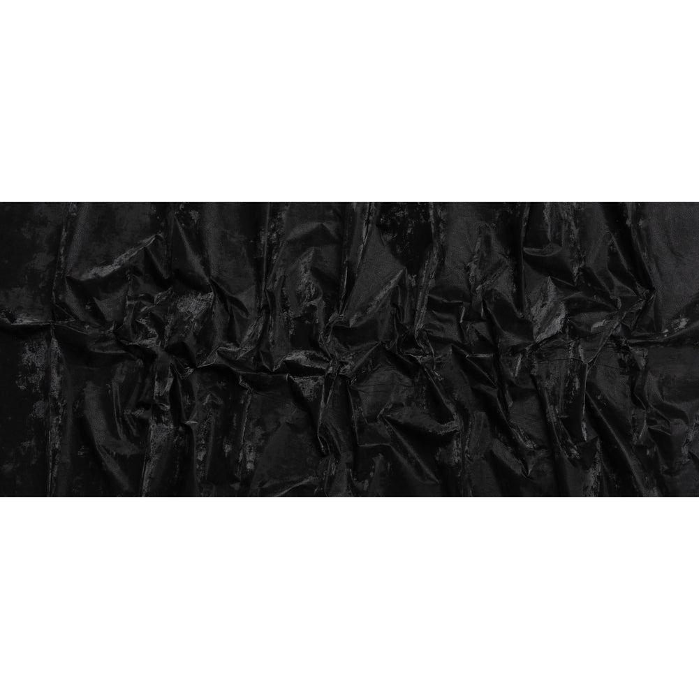 PU Coated Tyvek - Tactile Black Faux Leather Look