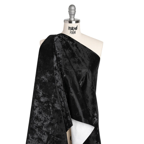 PU Coated Tyvek - Tactile Black Faux Leather Look