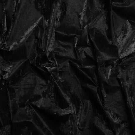 PU Coated Tyvek - Tactile Black Faux Leather Look