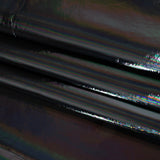 PU Coated Tyvek - Holographic Rainbow Glossy Black