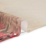 Silk Charmeuse 19mm - Pink, Black and Cream Floral Field Border