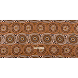 Silk Charmeuse 19mm - Tan, Nude and Black Retro Medallions