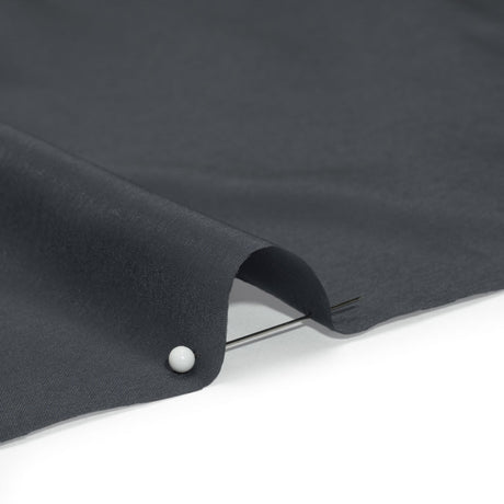 Stretch Polyester Twill Lining - Charcoal - Josephine Collection