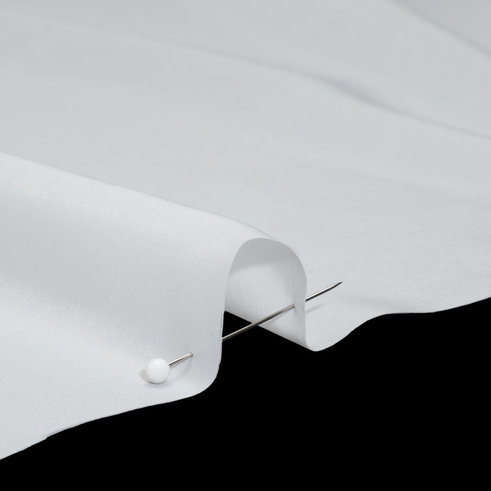 Stretch Polyester Twill Lining - White - Josephine Collection