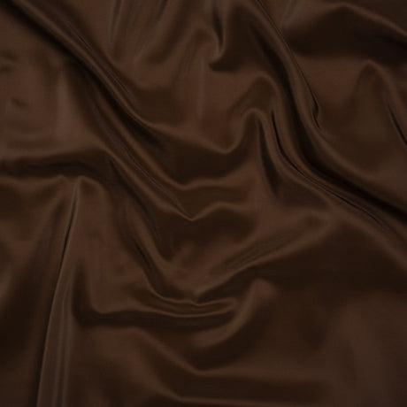 Stretch Polyester Twill Lining - Brown - Josephine Collection