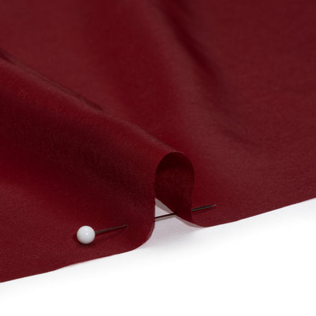 Stretch Polyester Twill Lining - Burgundy - Josephine Collection