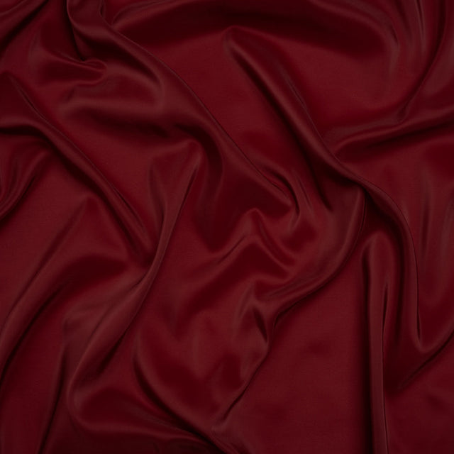 Stretch Polyester Twill Lining - Burgundy - Josephine Collection
