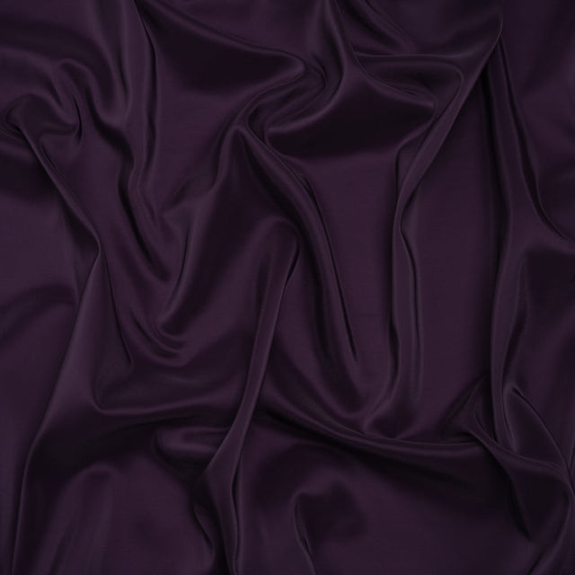Stretch Polyester Twill Lining - Eggplant - Josephine Collection