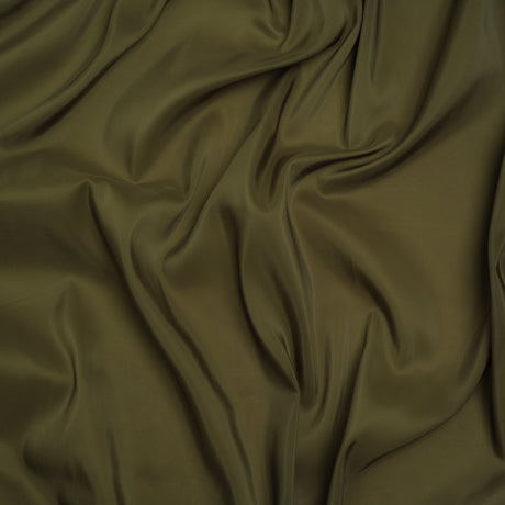 Stretch Polyester Twill Lining - Olive - Josephine Collection