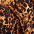 Silk Charmeuse Print - Golden Orange and Black Animal Spots - Made in Italy