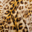 Silk Charmeuse Print - Beige and Black Leopard Fur - Made in Italy