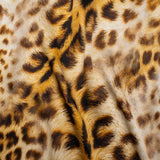 Silk Charmeuse Print - Beige and Black Leopard Fur - Made in Italy