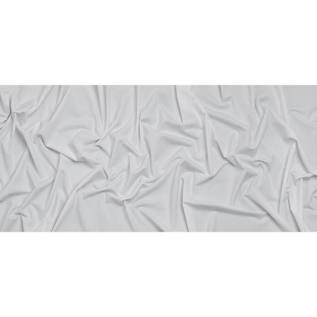 100% Recycled Stretch Nylon Swimwear Tricot, UV Protective - White - Mykonos Collection