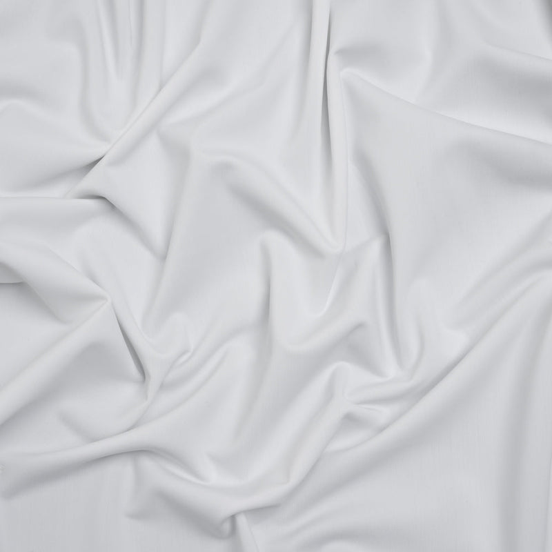 100% Recycled Stretch Nylon Swimwear Tricot, UV Protective - White - Mykonos Collection