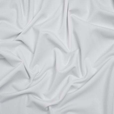 100% Recycled Stretch Nylon Swimwear Tricot, UV Protective - White - Mykonos Collection
