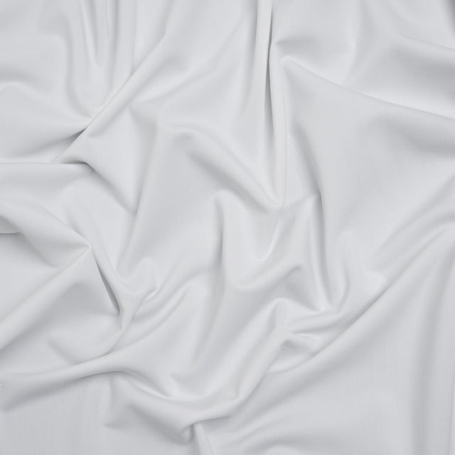 100% Recycled Stretch Nylon Swimwear Tricot, UV Protective - White - Mykonos Collection