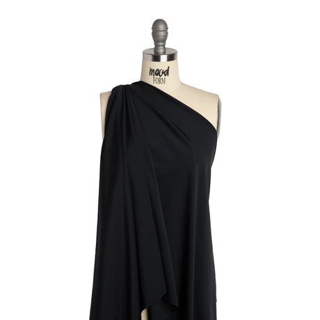 100% Recycled Stretch Nylon Swimwear Tricot, UV Protective - Nero - Mykonos Collection